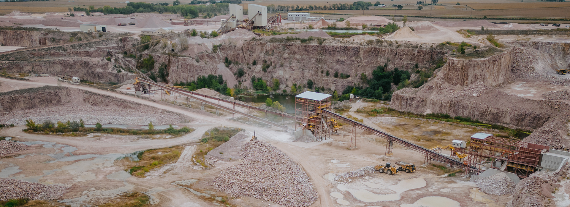 Aerial view of spencer quarry